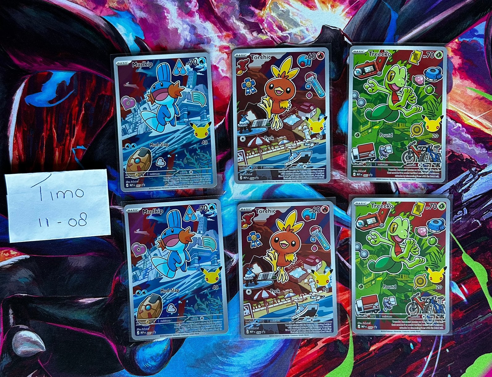 Pokemon first partner series 3 gen 3, Ophalen of Verzenden, Zo goed als nieuw, Meerdere kaarten, Foil