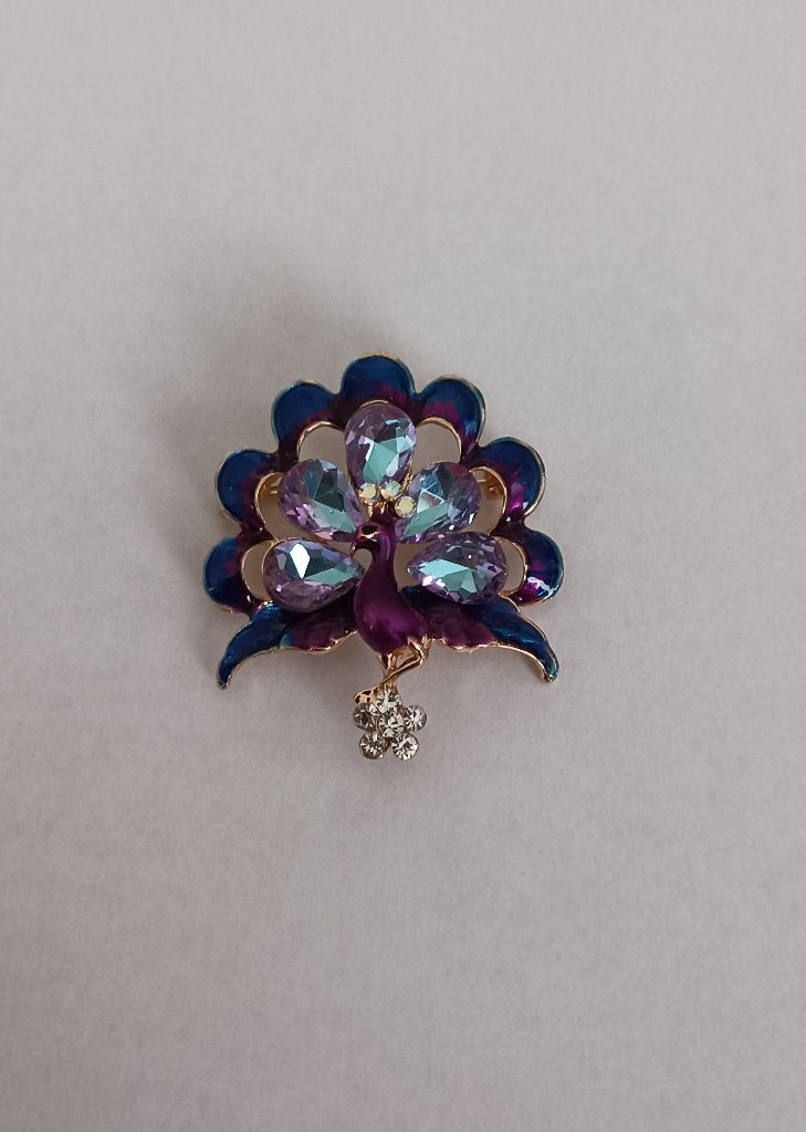 Pauw broche, Sieraden, Tassen en Uiterlijk, Broches, Overige materialen, Overige kleuren, Minder dan 4 cm, Nieuw