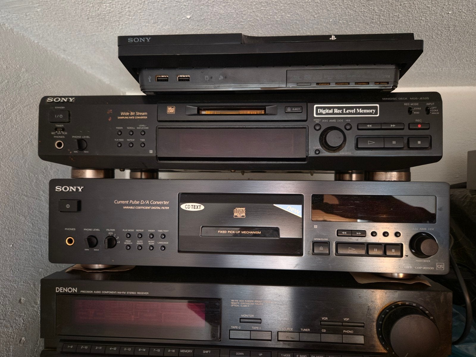 Sony MiniDisc MDS-JE520 met afstandsbediening, Ophalen, Minidisc-recorder