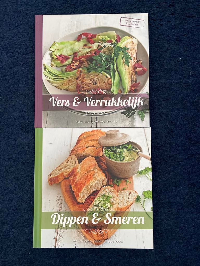 Kookboeken: Vers & Verrukkelijk en Dippen & Smeren, Boeken, Kookboeken, Hoofdgerechten, Ophalen of Verzenden, Zo goed als nieuw