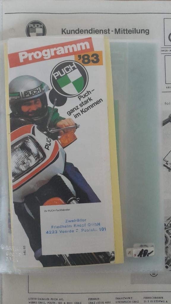 Puch Program '83, Ophalen, Gebruikt