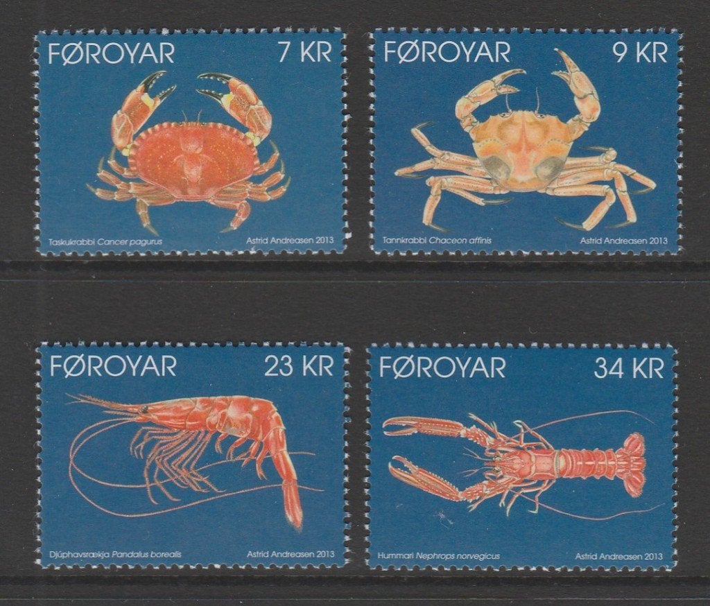 Faeroer - Michelnr 776-779 - zeeleven, kreeft e.d - pf, Verzenden, Denemarken, Postfris