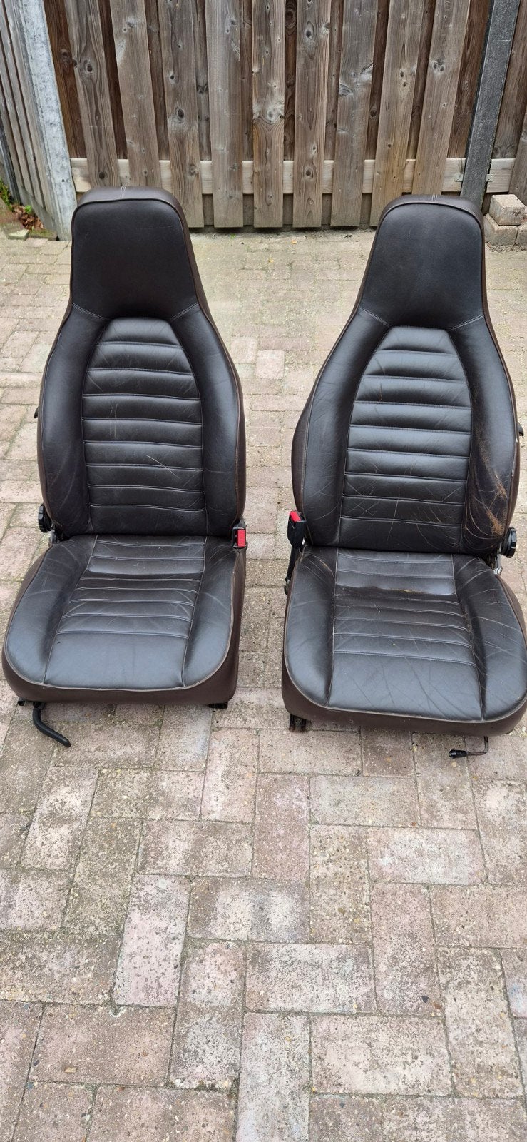 Porsche 944/924/911 lederen Stoelen - Bruin Leer, Ophalen of Verzenden, Gebruikt, Porsche