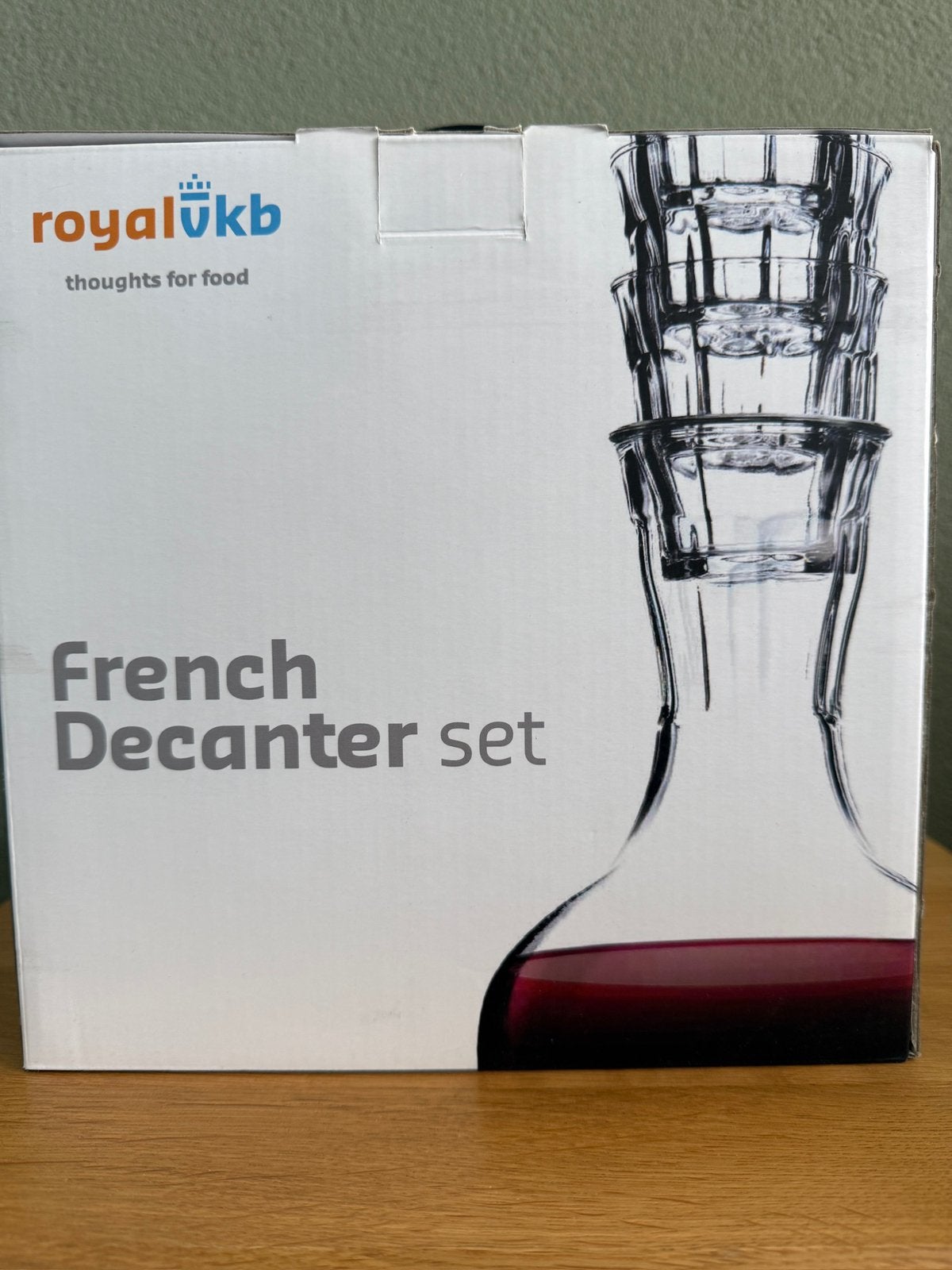 Waterkaraf / Sapkan met 4 glazen / Decanteerset~Royal VKB, Ophalen of Verzenden, Zo goed als nieuw, Overige typen