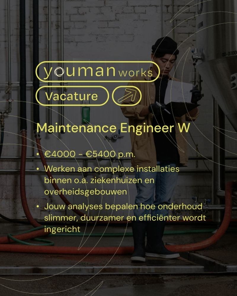 Installatietechniek Maintenance Engineer W, 33 - 40 uur, MBO, Vanaf 5 jaar, Vast contract