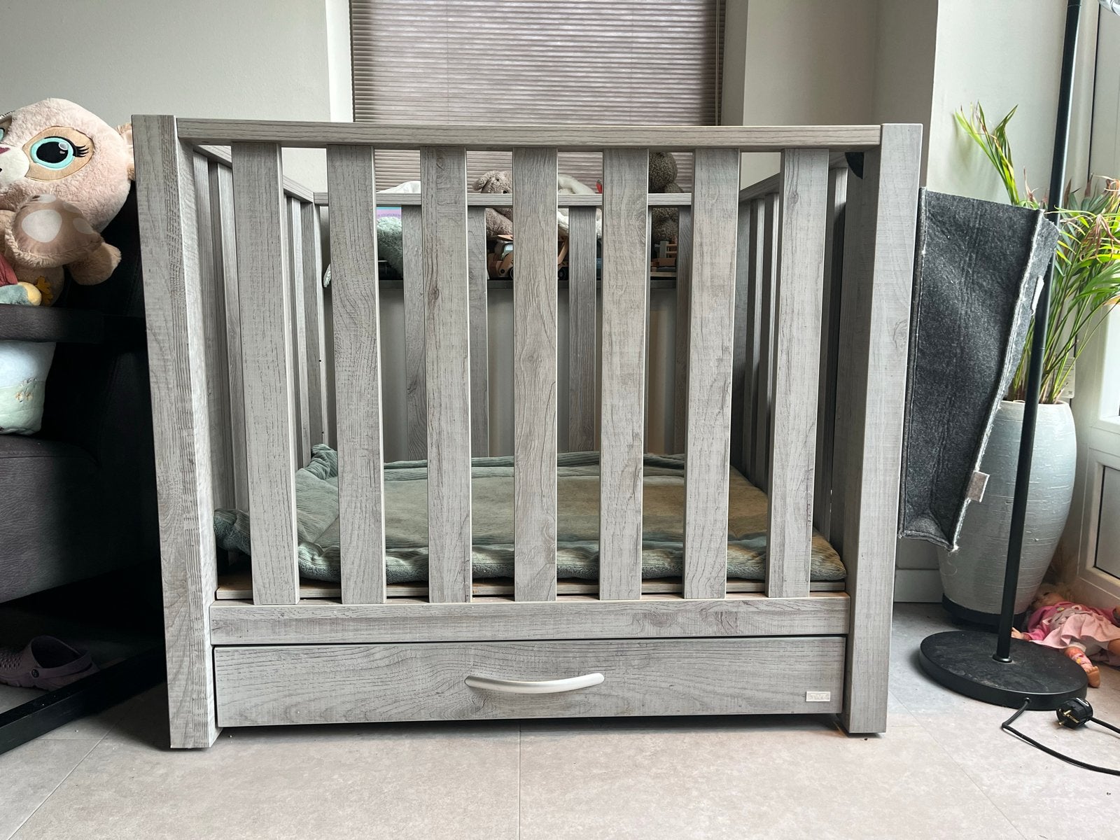 TWF Baby Speelbox met Lade en Boxkleed, Ophalen, Zo goed als nieuw, Rechthoekig, Boxkleed
