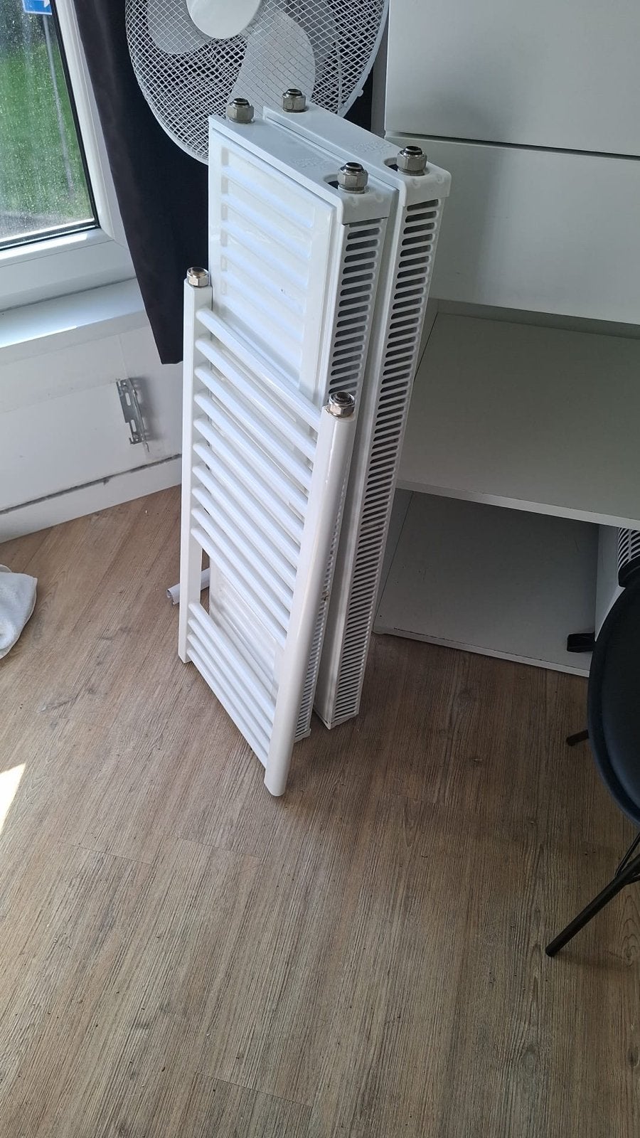 Witte handdoekradiator, zo goed als nieuw, Ophalen, Radiator, Minder dan 60 cm, Zo goed als nieuw