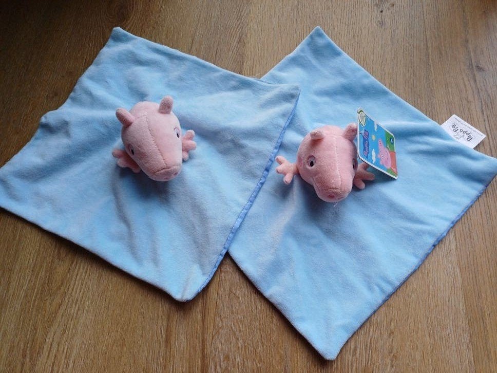 knuffeldoekje Knuffeldoek peppa big blauw george, Ophalen of Verzenden, Zo goed als nieuw, Overige typen