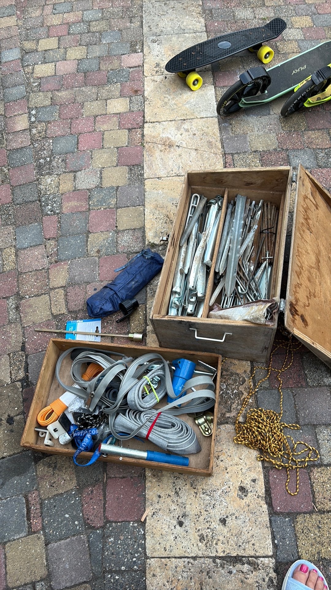 Camping spullen haringen vanalles was, Ophalen, Gebruikt