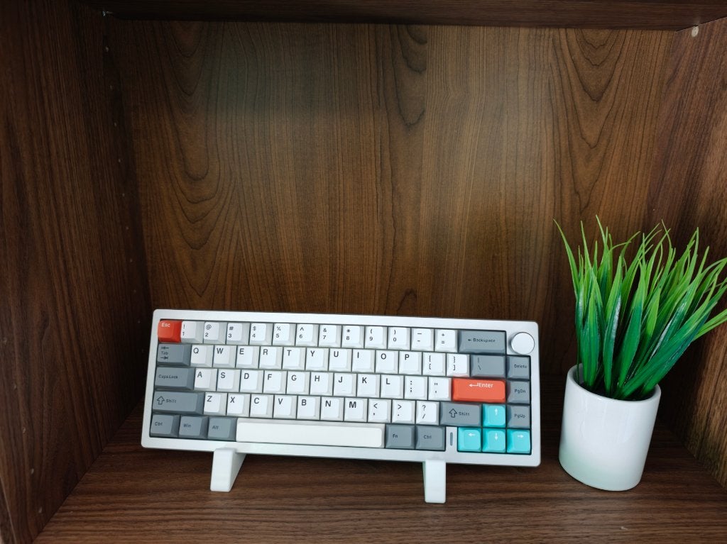 Yunzii AL68 Zilver Custom Toetsenbord (Tape & Foam Mod), Hot-swappable, Nieuw, Ophalen of Verzenden, Draadloos
