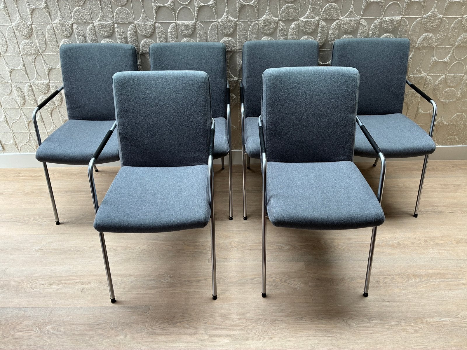 6 x Gelderland Young Zoom eetkamerstoelen, Ophalen, Gebruikt, Vijf, Zes of meer stoelen, Design Paul Young model zoom 925