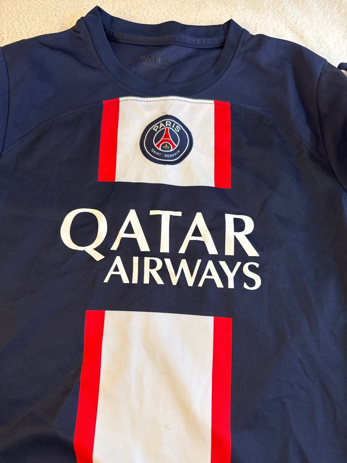 PSG voetbalshirt Neymar Jr. - Gebruikt, Kleding | Heren, Ophalen of Verzenden, Gedragen, Blauw, Voetbal
