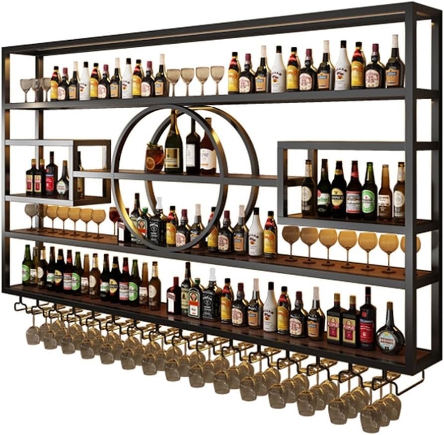 Groot zwart wandrek/wijnrek/barrek MOET WEG 160 cm NIEUW, Huis en Inrichting, Ophalen, Nieuw, 25 flessen of meer, 75 – 100
