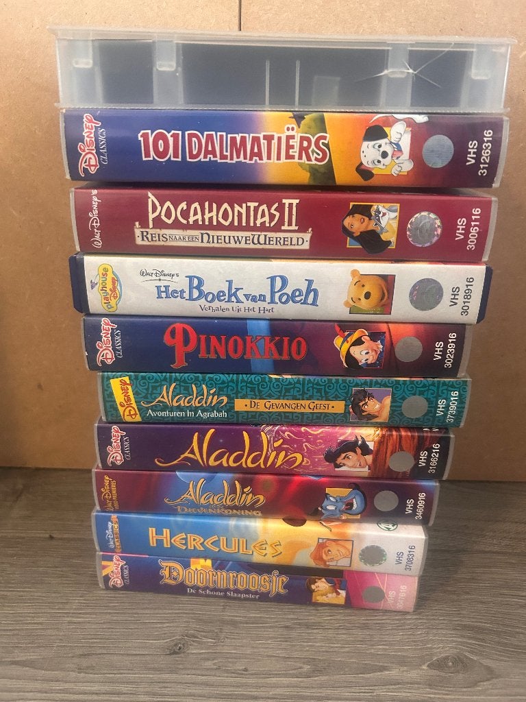 VHS Videobanden Disney + ander films, Ophalen, Gebruikt, Tekenfilm, Alle leeftijden
