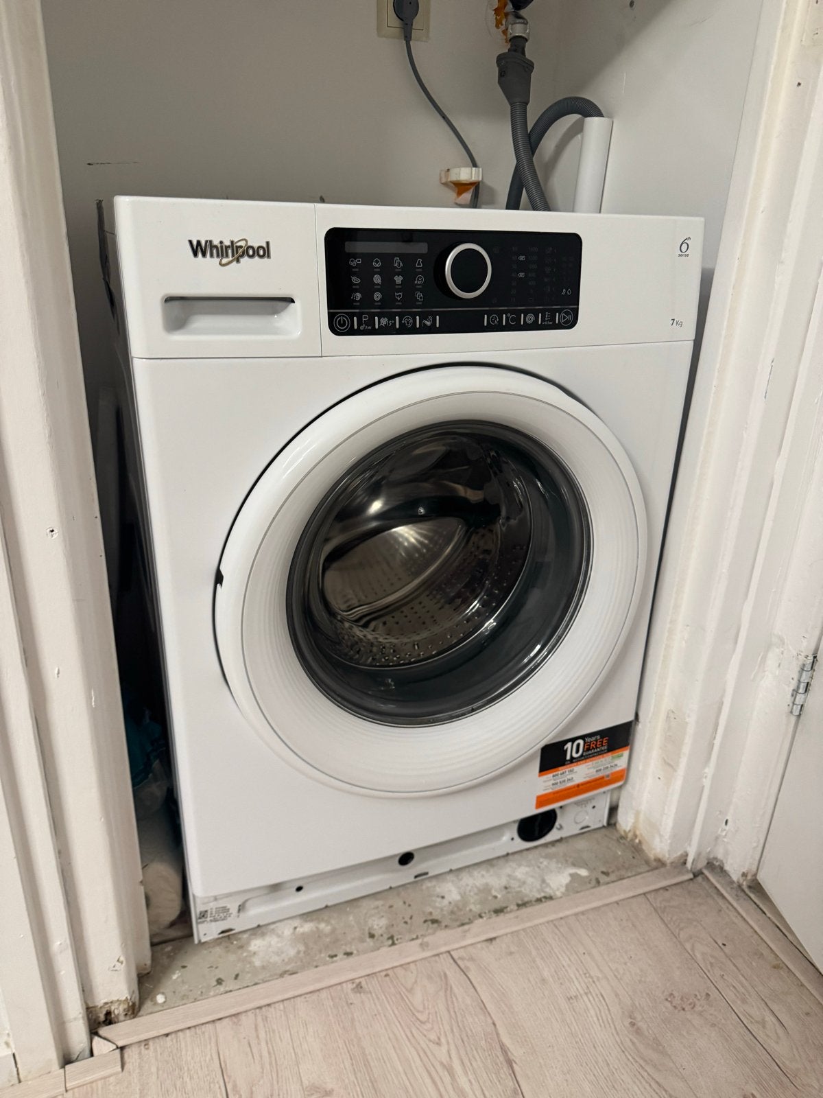 Whirlpool Wasmachine 7kg - Zo goed als nieuw, Ophalen, Zo goed als nieuw, Voorlader, Kort programma