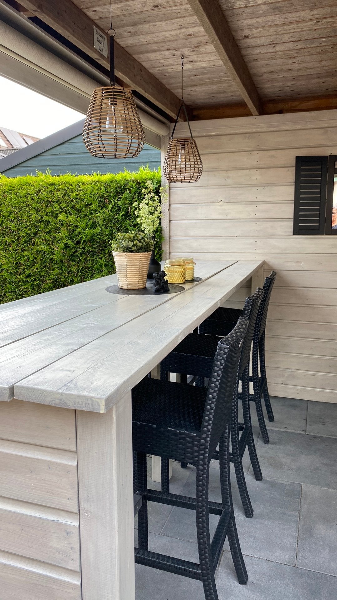 6  barkrukken kleur zwart, Tuin en Terras, Tuinhuizen, Schuur, Zo goed als nieuw, Zonder ramen, Ophalen