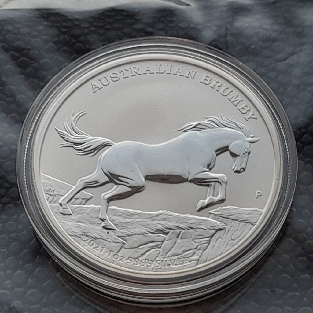 2021 Australia 1 oz silver Brumby Horse BU, Ophalen of Verzenden, Zilver