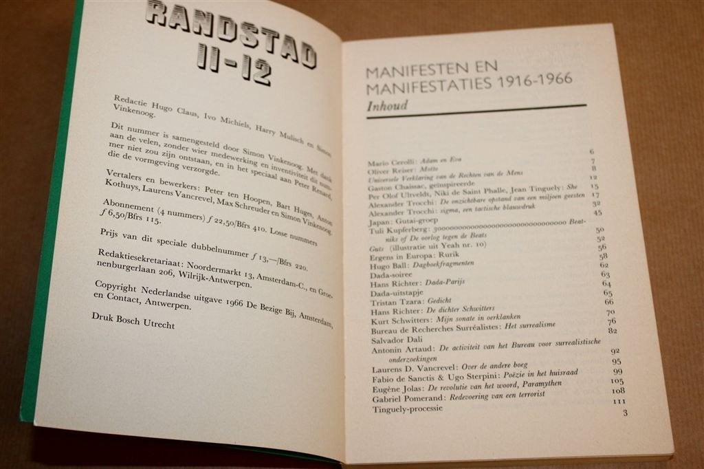Manifesten en Manifestaties 1916-1966 — Randstad 11-12, Ophalen of Verzenden, Gelezen