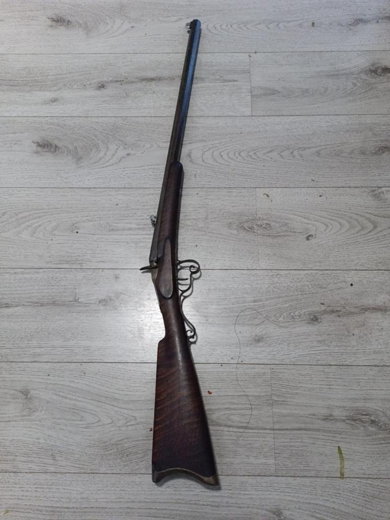 Antiek geweer met achtkantige loop 6mm, Ophalen of Verzenden, Overige soorten, Overige gebieden