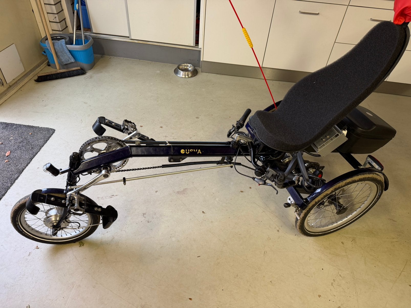 Ligfiets merk USVA, Gebruikt, Onderstuur, Schijfrem, Ophalen