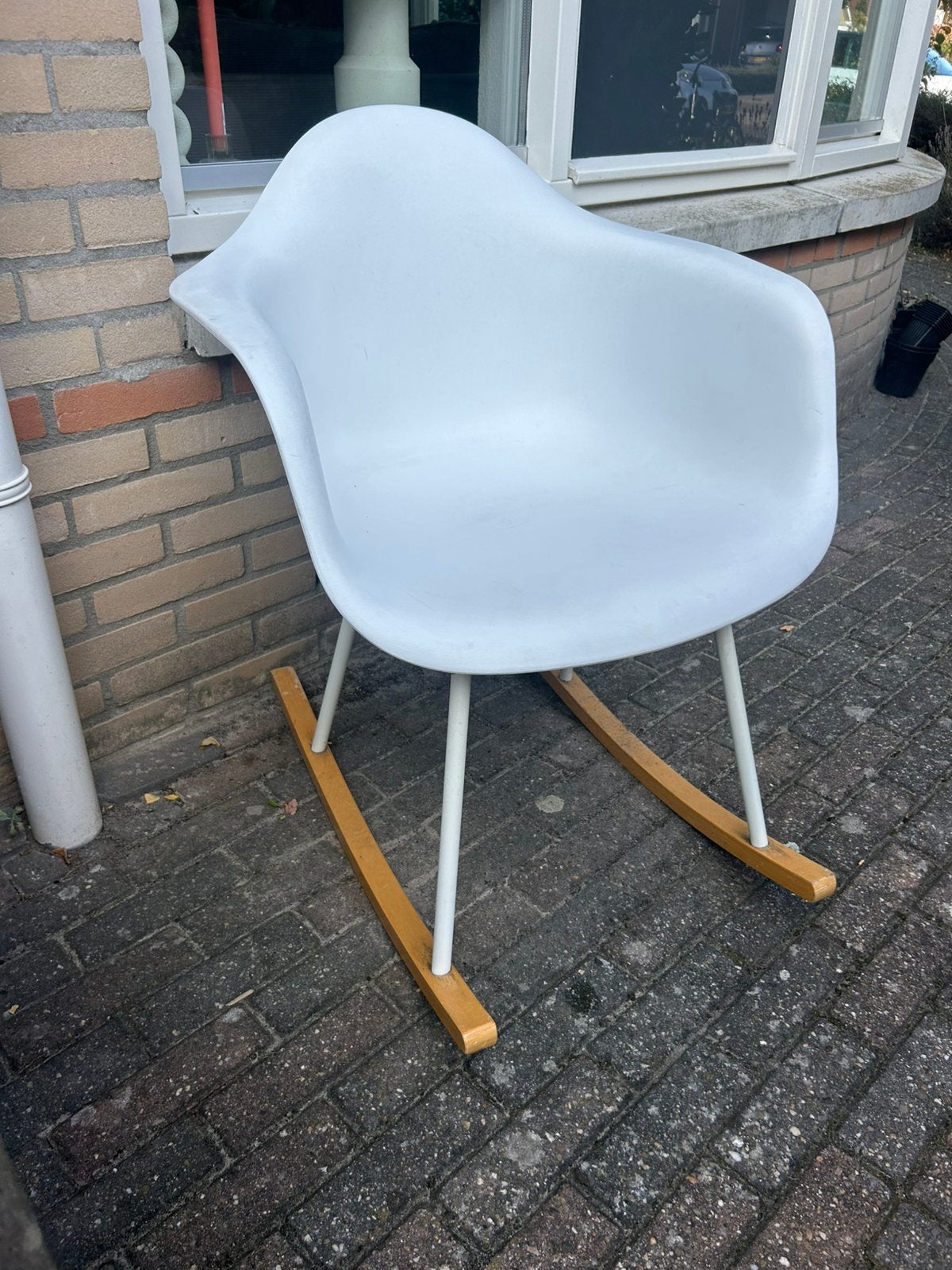 Schommelstoel, Ophalen, Gebruikt, Wit, Eén