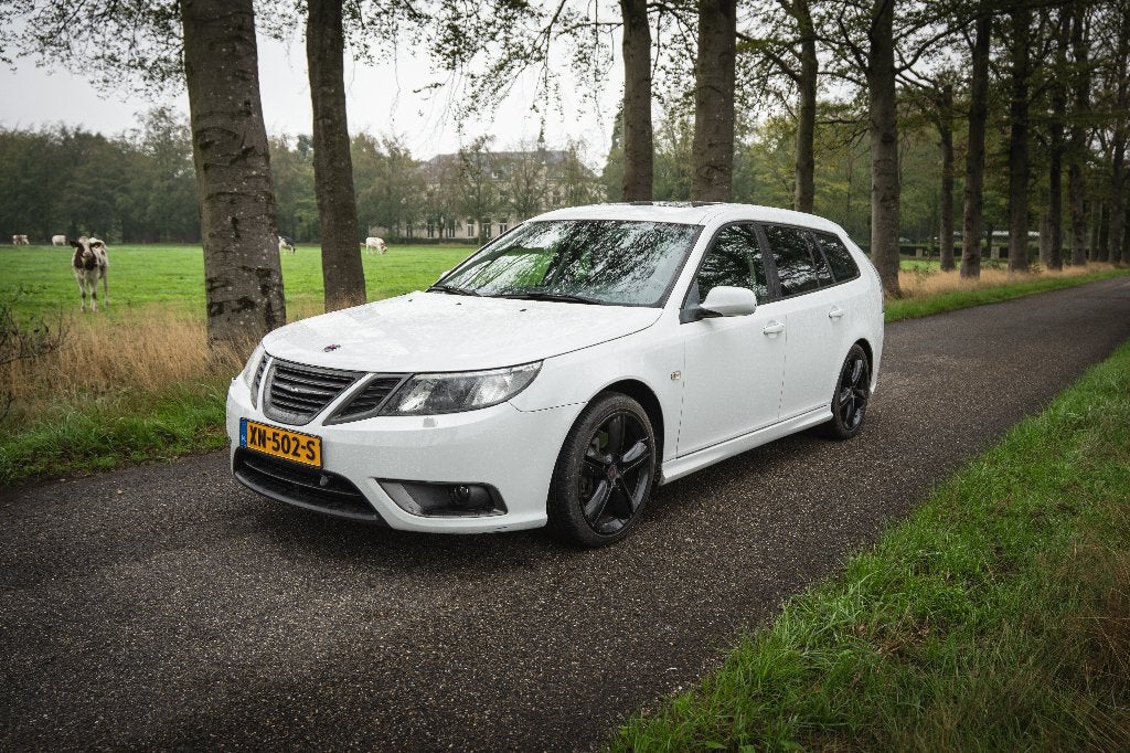 Saab 9-3 2.8 T V6 AERO  Estate XWD AUT 2011 Wit, Automaat, Wit, Leder, Stationwagon