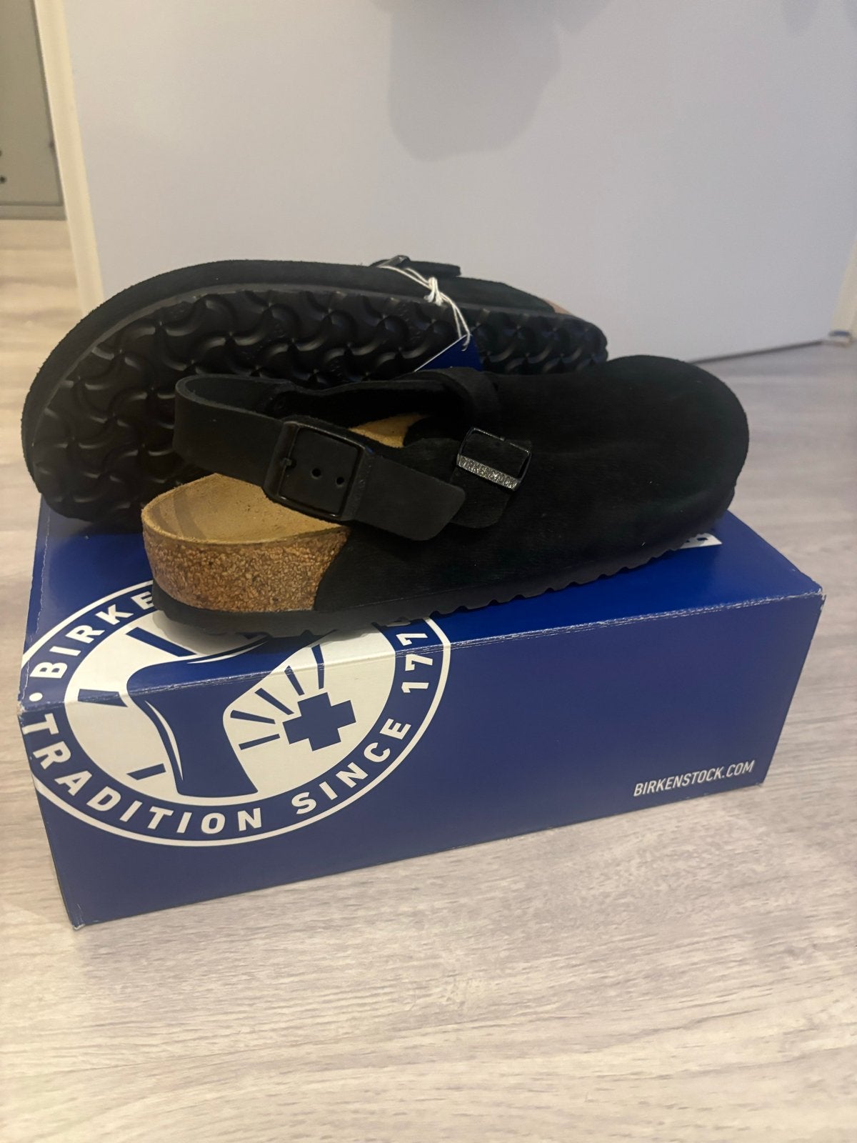 Nieuwe Birkenstock Boston Clogs Zwart Maat 43, Ophalen of Verzenden, Nieuw, Zwart, Instappers