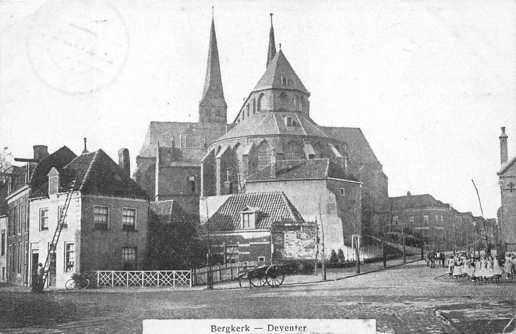 711 Deventer - Bergkerk 1911, Verzamelen, Ansichtkaarten | Nederland, Verzenden, Voor 1920, Gelopen, Overijssel