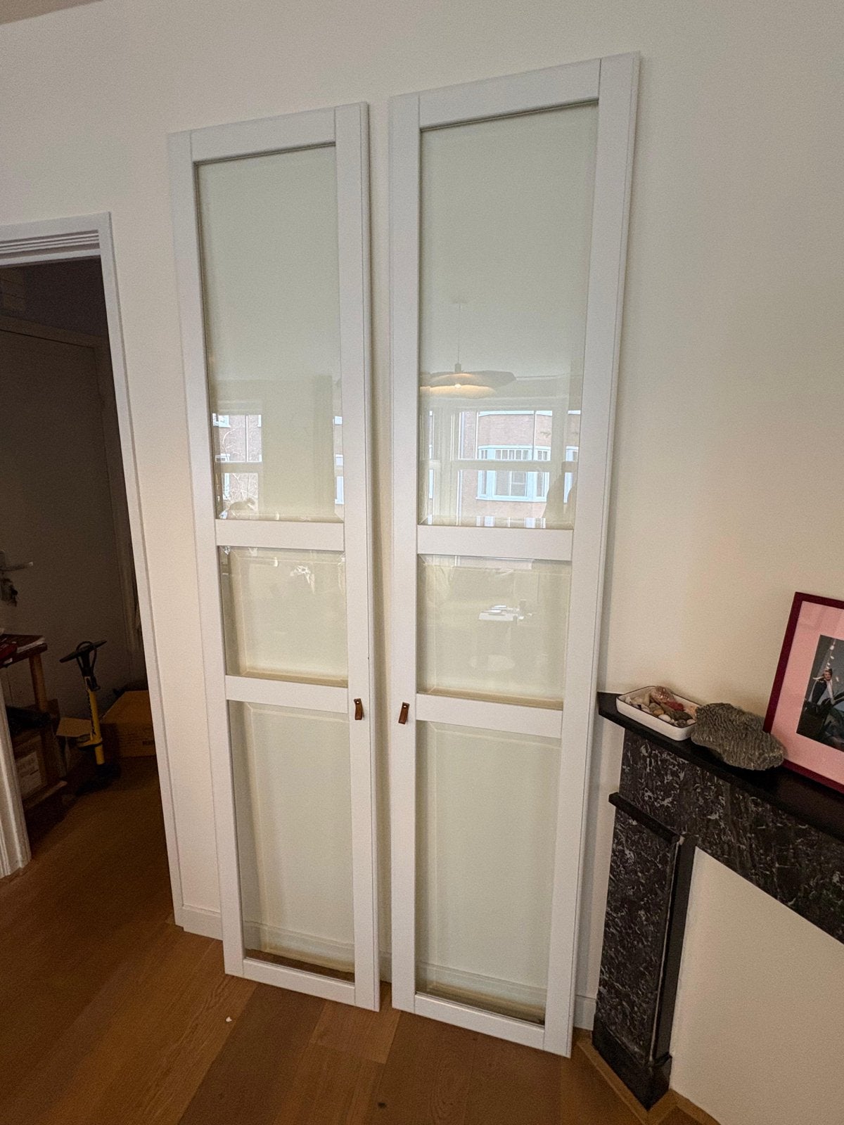 4x IKEA Pax Tyssedal Kastdeuren Wit Glas 50x229cm, Ophalen of Verzenden, Gebruikt