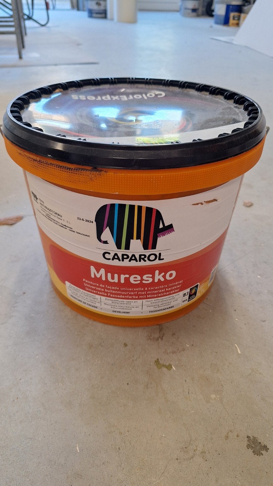 Caparol Muresko 7016 AntracietGrijs 2.5 Liter Gevelverf, Ophalen