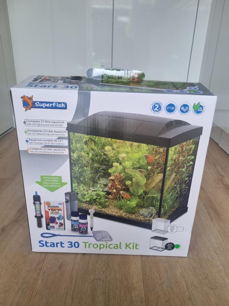 Superfish Aquarium Start 30 Tropical Kit aquarium, Ophalen of Verzenden, Inclusief toebehoren, Zo goed als nieuw, Superfish