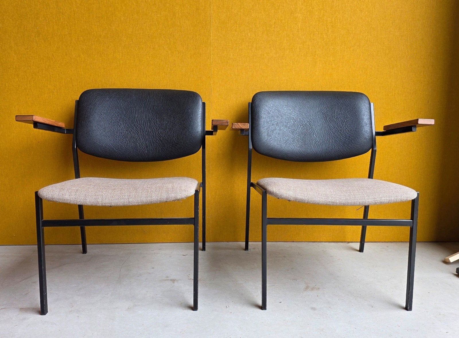 Vintage Dutch design Gijs van der Sluis stoelen, fauteuils, Huis en Inrichting, Fauteuils, Gebruikt, Vintage, 75 tot 100 cm, Ophalen of Verzenden