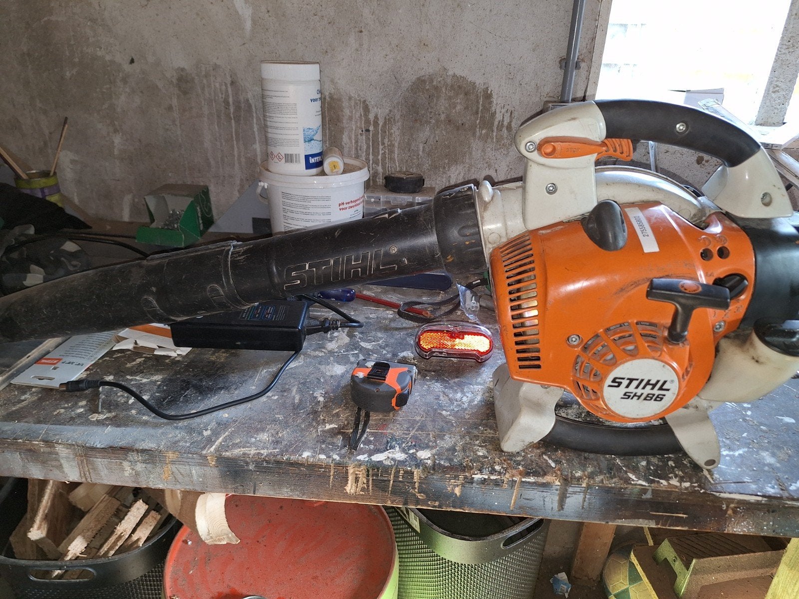 Stihl SH 86 Benzine Bladblazer, Tuin en Terras, Bladblazers, Gebruikt, Handgedragen, Ophalen of Verzenden, Stihl