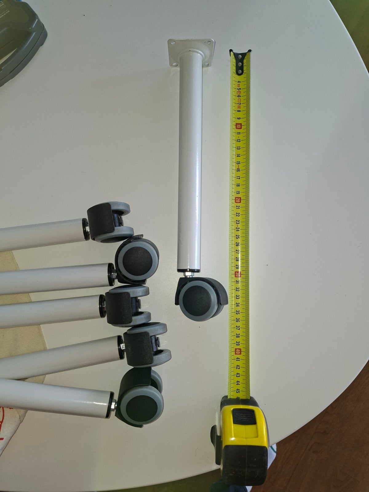 Set van 6 meubelpoten inc wielen, Huis en Inrichting, Minder dan 50 cm, Rond, Minder dan 50 cm, Ophalen of Verzenden