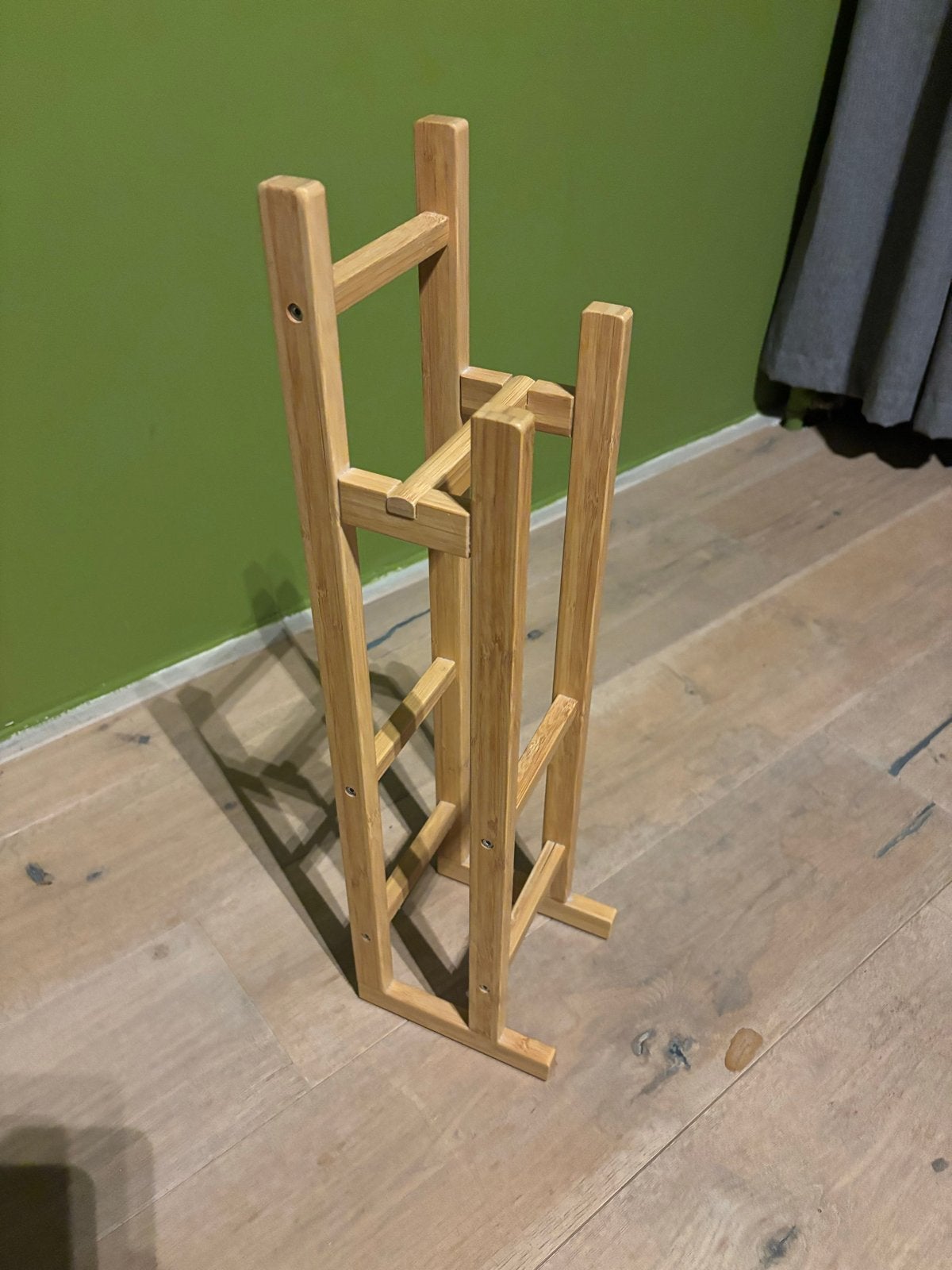 Stijlvolle Bamboe Houten Toiletrolhouder, Ophalen of Verzenden, Gebruikt