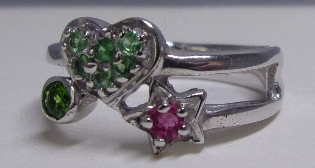 Nieuwe ring met edelstenen, massief zilver, 18 tot 19, Verzenden, Nieuw, Met edelsteen