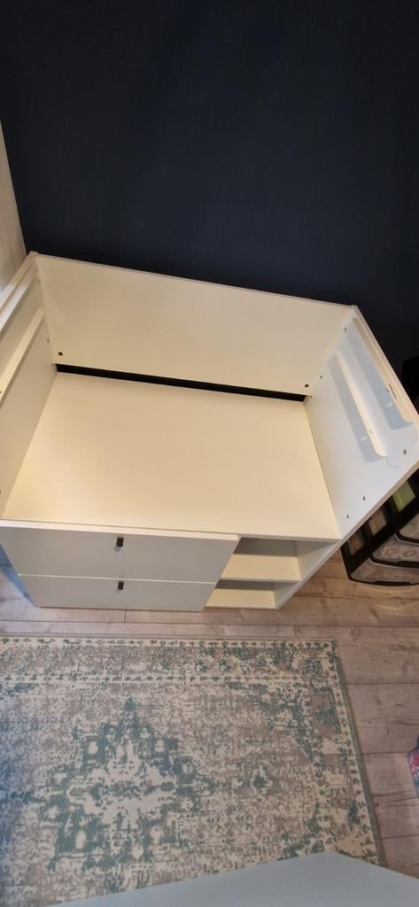Witte commode met lades en open vakken, Ophalen of Verzenden