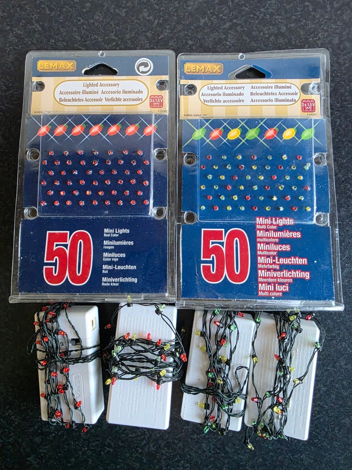 7 +1 originele Lemax 50 Mini Light Set rood geel groen, Ophalen, Zo goed als nieuw