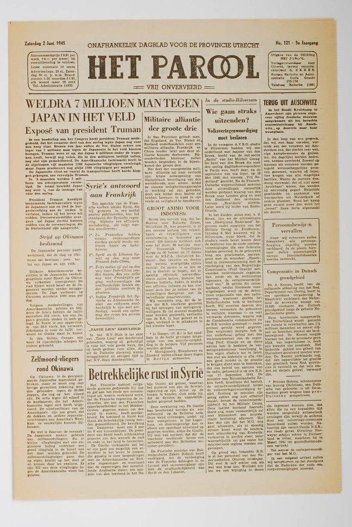 2 juni 1945 - Het Parool | Heruitgave 1994, Zo goed als nieuw, Verzenden, Amsterdam, Florence Uitgeverij