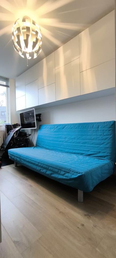 IKEA Beddinge slaapbank in prima staat!, Huis en Inrichting, Ophalen, Gebruikt, Blauw, Tweepersoons