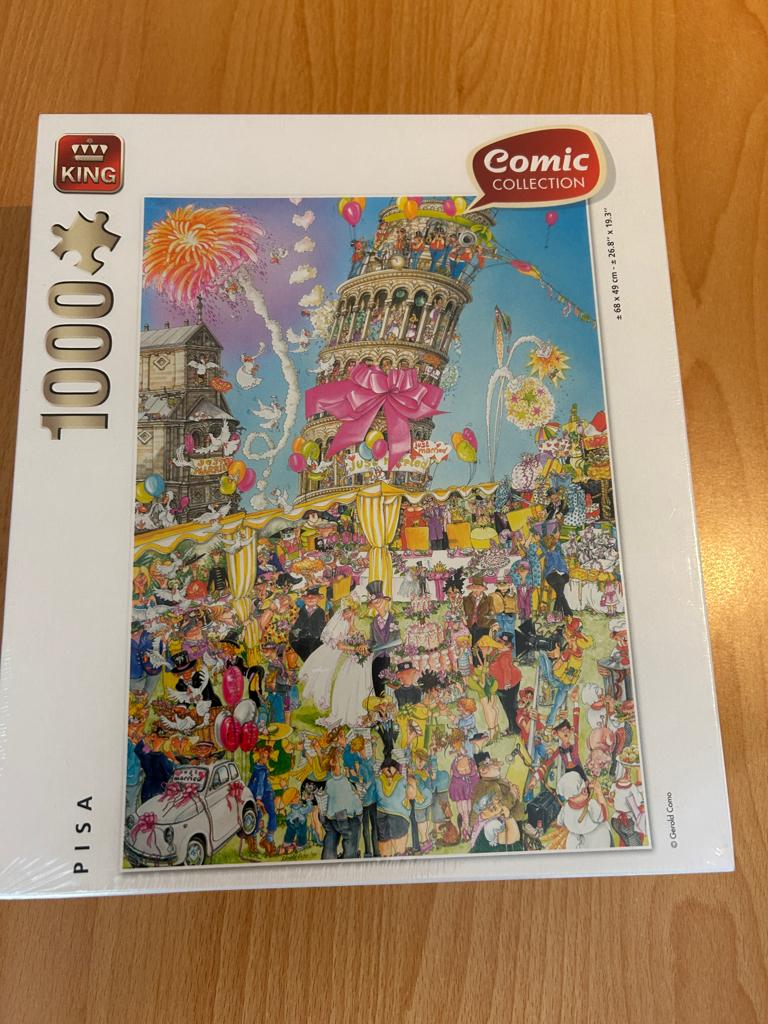 Puzzel King Comic collection " Pisa", Hobby en Vrije tijd, Denksport en Puzzels, Ophalen, 500 t/m 1500 stukjes, Gebruikt, Legpuzzel