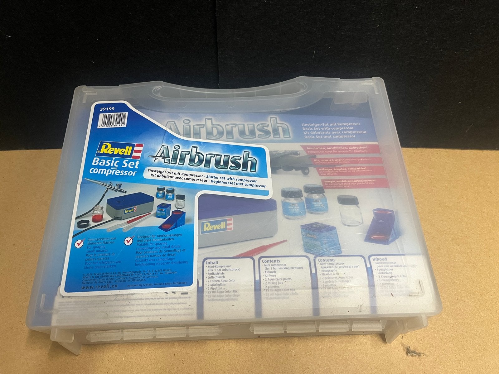 Revell Airbrush Basic Set met Compressor - voor onderdelen, Ophalen of Verzenden, Gebruikt, Airbrush en Toebehoren