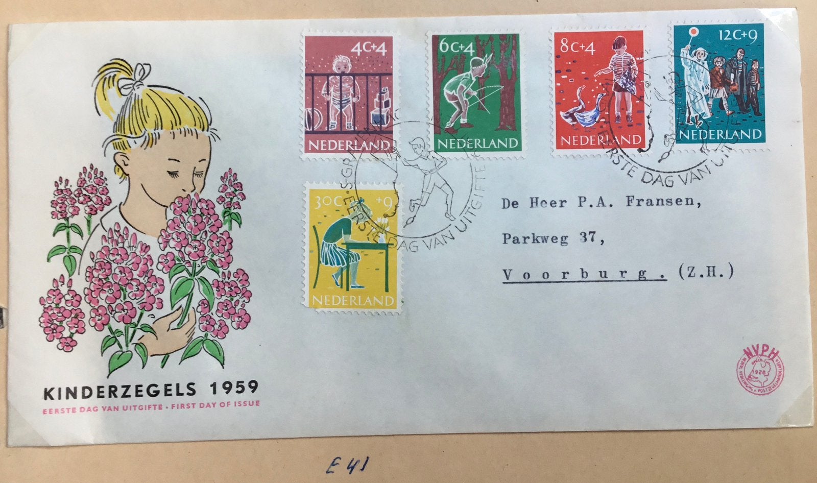 Eerste dag envelop kavel E20, Ophalen of Verzenden, Beschreven, Nederland