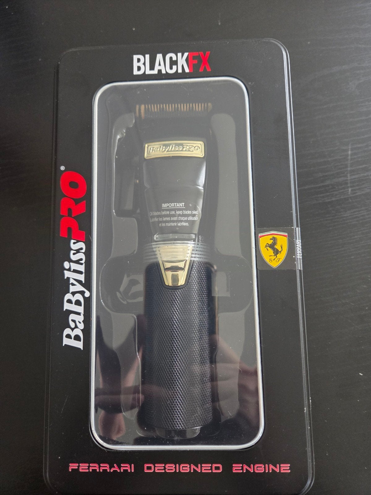 BaBylissPRO BLACKFX Tondeuse - Ferrari Designed Engine, Ophalen of Verzenden, Nieuw, Tondeuse