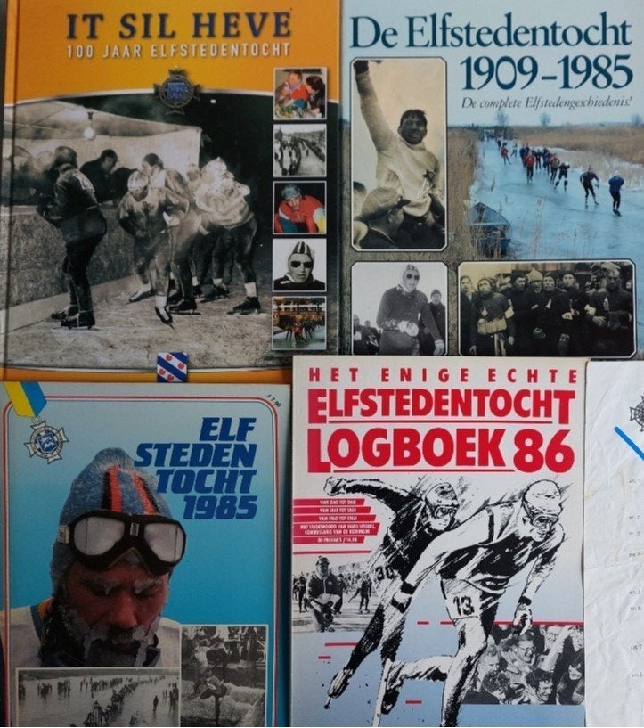 4x De Elfstedentocht 1909-1985 + 1986 + 1905-2005, 20e eeuw of later, Diverse auteurs, Ophalen of Verzenden, Zo goed als nieuw
