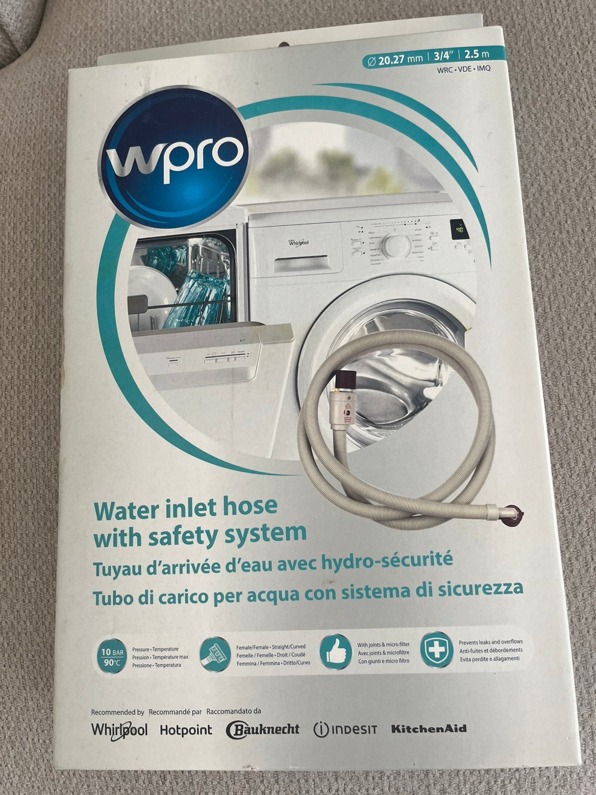Wpro wateraanvoerslang  2,5 meter, Ophalen, Nieuw