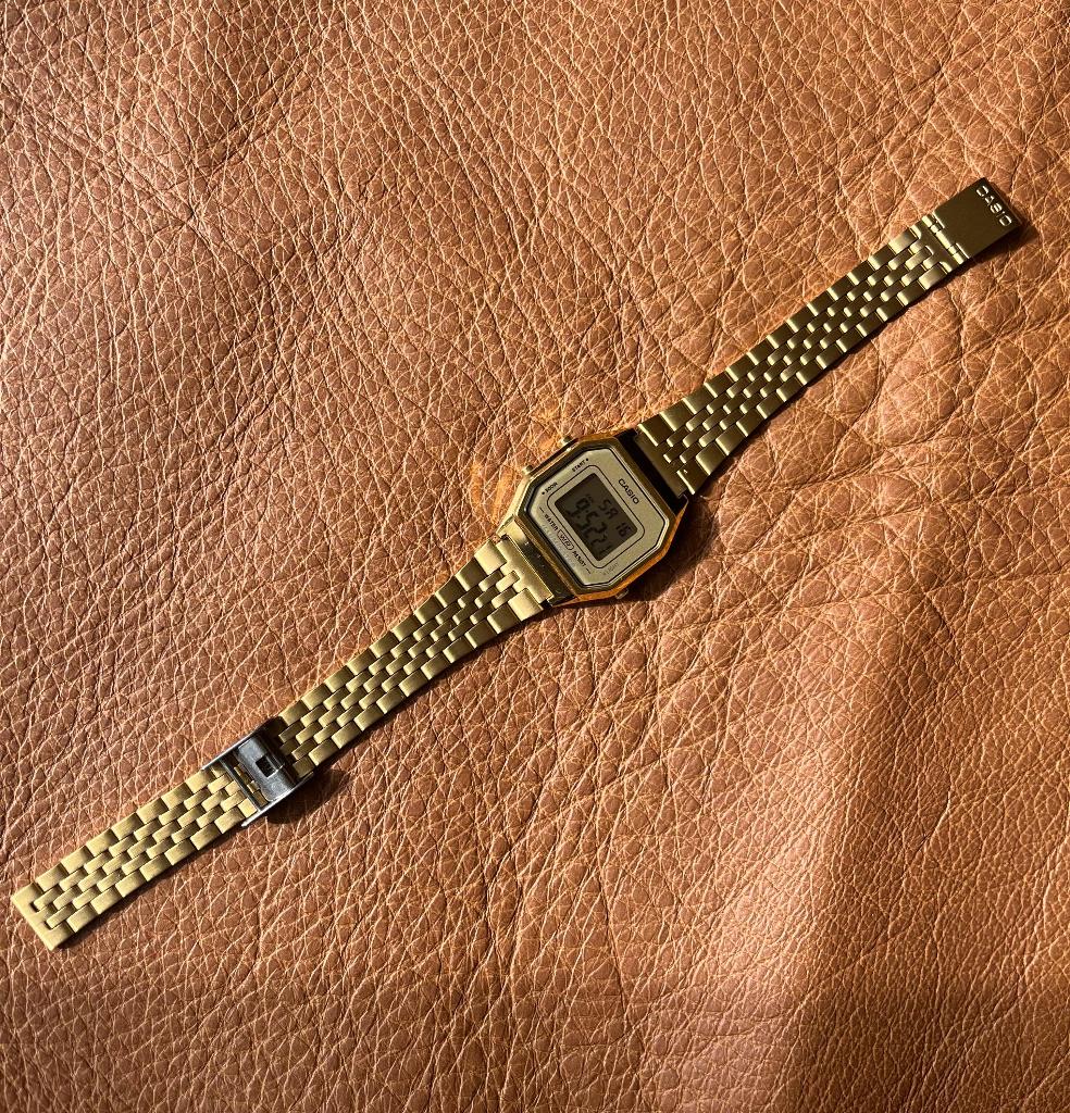 Casio Digitaal Horloge, Gold Coloured, Staal, Staal, Polshorloge, Nieuw