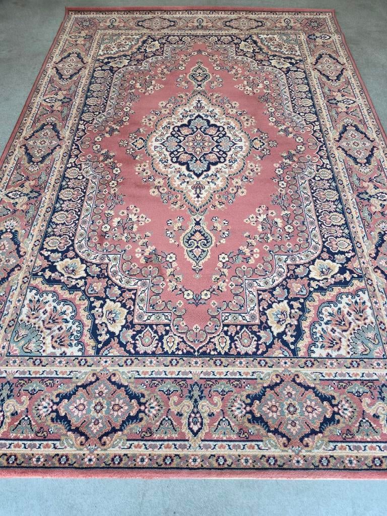 300x200 Terra Roze Crème Machinaal Vintage Vloerkleed, Huis en Inrichting, Stoffering | Tapijten en Kleden, Zo goed als nieuw