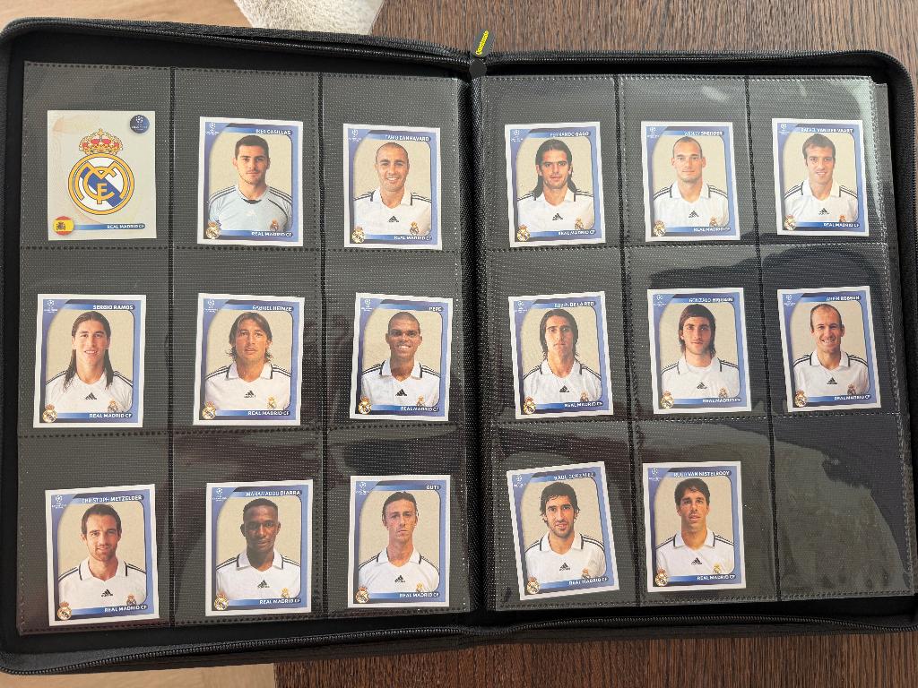 Real Madrid 2008-2009 team Panini complete (incl. Robben), Ophalen of Verzenden, Zo goed als nieuw, Meerdere stickers
