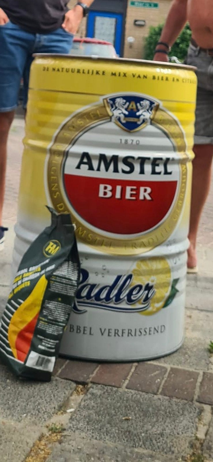 Unieke Amstel Radler Olievat BBQ met hoes, Ophalen, Zo goed als nieuw